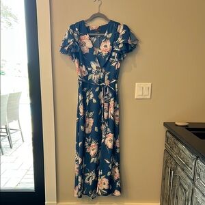 French Connection Navy Floral Maxi Dress